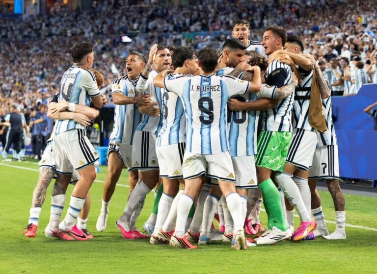 Jugadores de la Selección Argentina durante un entrenamiento