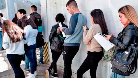 Gráfico con estadísticas de empleo formal en Argentina