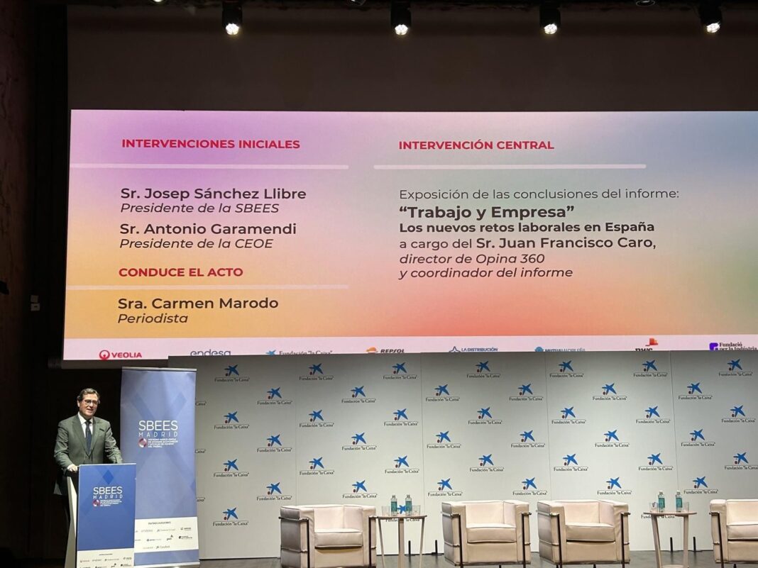 Presidentes de CEOE y Foment del Treball en presentación de estudio sobre mercado laboral
