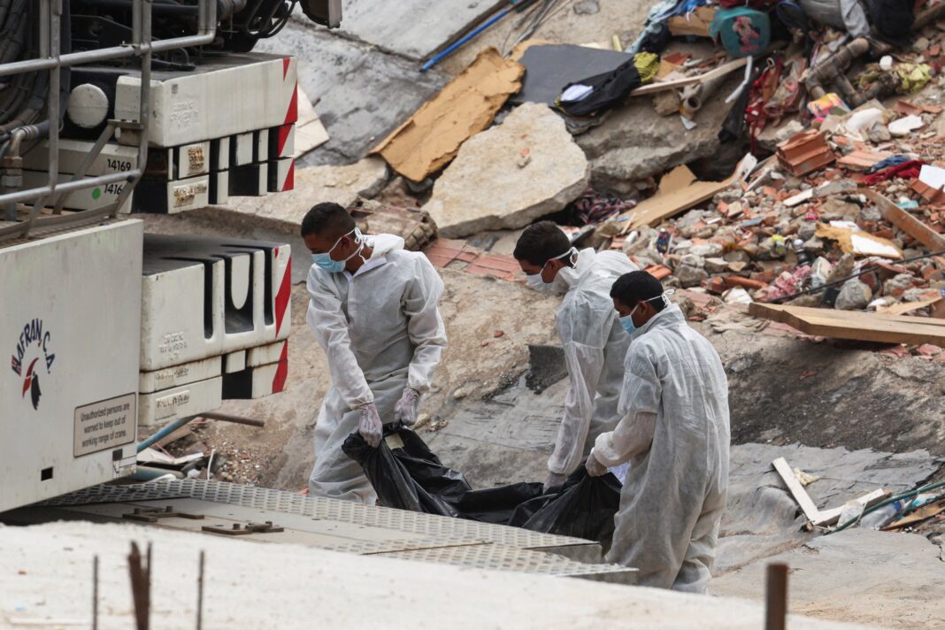 Edificios colapsados en La Guaira tras el doble terremoto del 24 de junio de 2026 en Venezuela