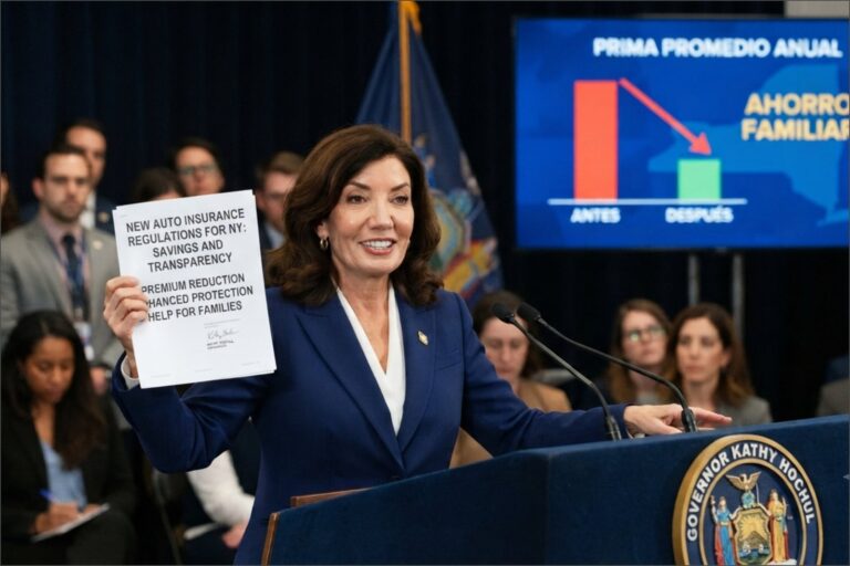 Gobernadora Kathy Hochul en conferencia de prensa