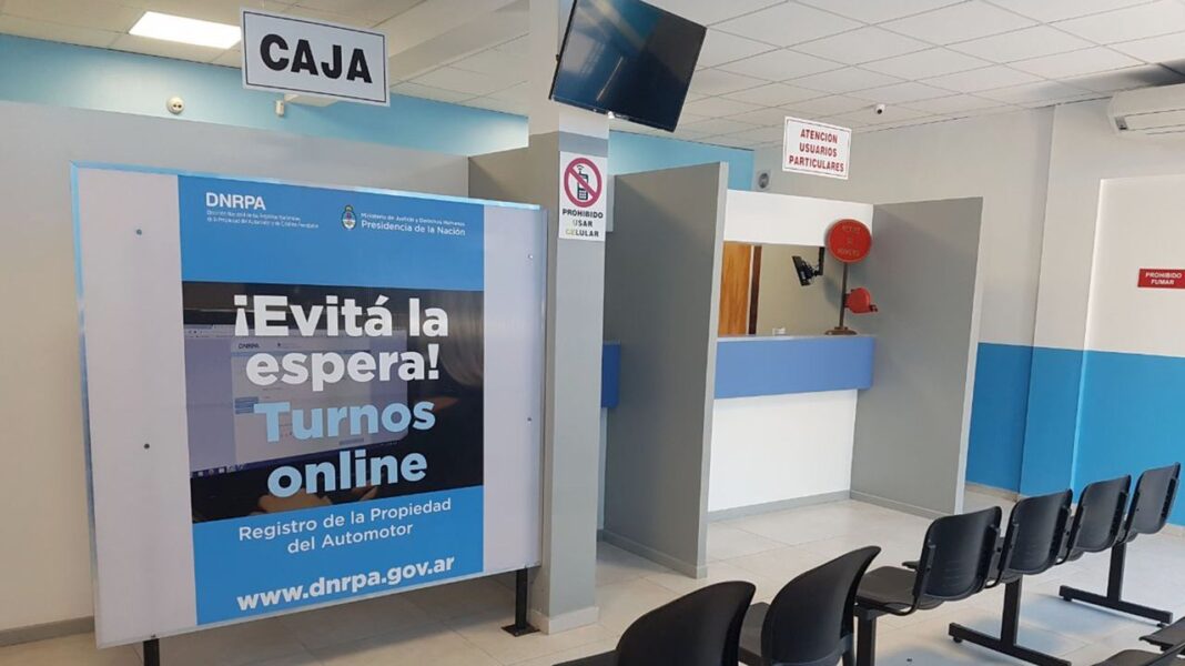Documento oficial del Ministerio de Justicia sobre digitalización de registros del automotor