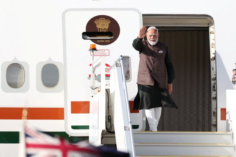 Primer ministro de India Narendra Modi durante su visita a Nueva Zelanda