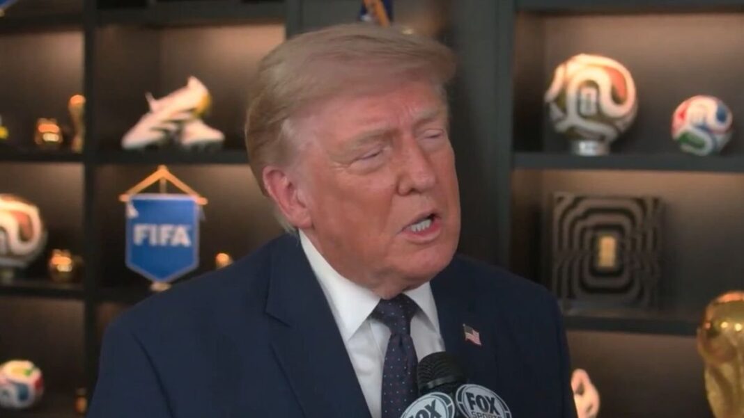 Donald Trump en el palco del MetLife Stadium durante la final del Mundial 2026