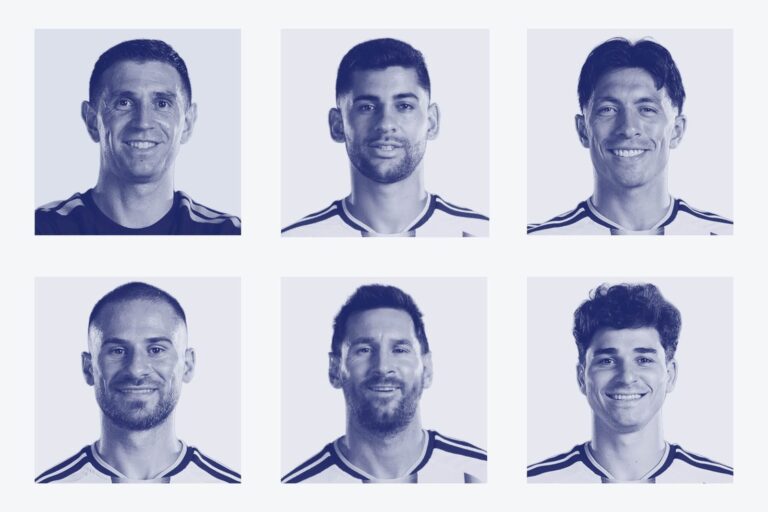 Jugadores de la selección argentina en el partido contra Suiza