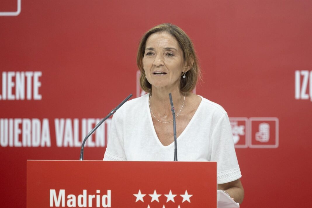 Reyes Maroto en rueda de prensa tras ganar las primarias del PSOE a la Alcaldía de Madrid