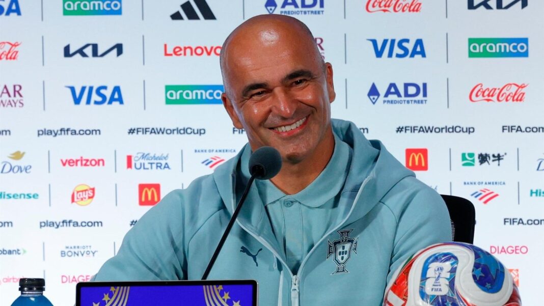Roberto Martínez durante un partido de Portugal en el Mundial 2026