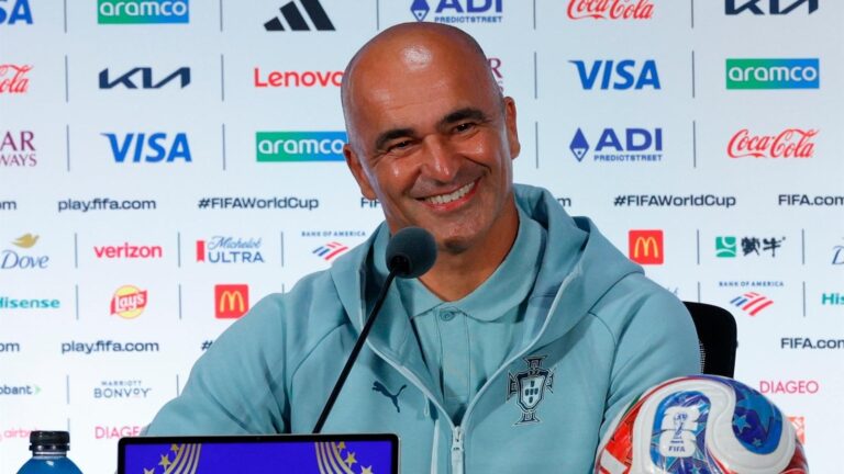 Roberto Martínez durante un partido de Portugal en el Mundial 2026