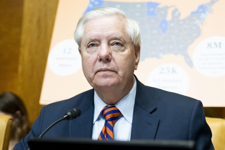 Senador republicano Lindsey Graham en el Capitolio