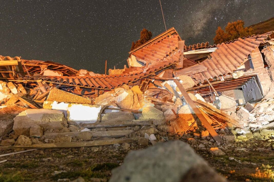 Viviendas destruidas tras sismo en Junín