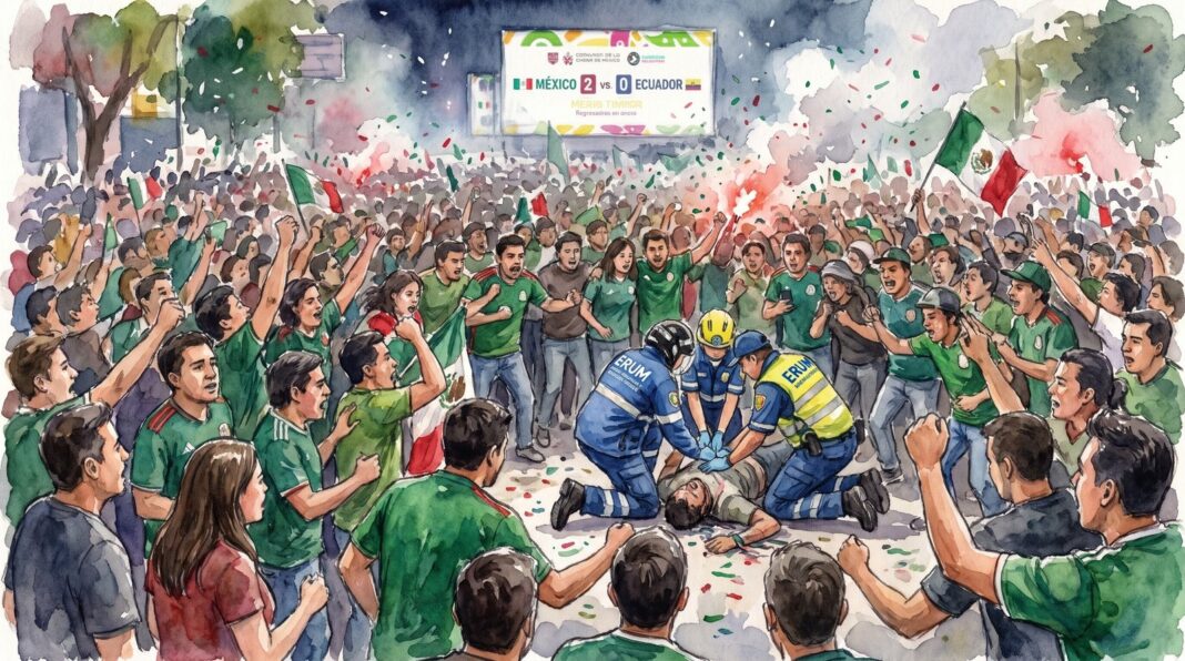 Multitud en Paseo de la Reforma durante festejos del Mundial 2026