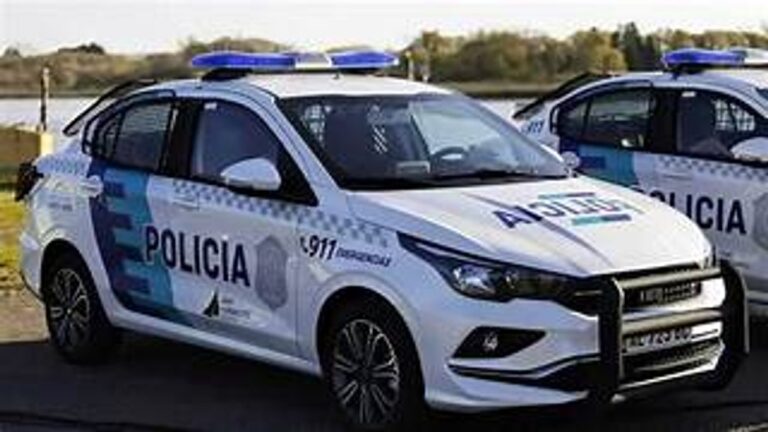Policía Bonaerense en la escena del tiroteo en La Matanza