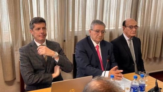 Abogado Miguel Ortiz Pellegrini en la primera audiencia del juicio contra Oscar González
