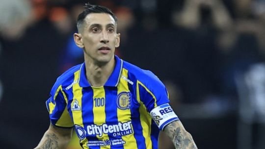 Ángel Di María durante el partido entre Talleres y Rosario Central