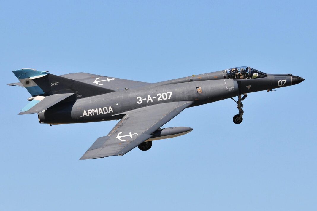 Avión Super Etendard de la Armada Argentina