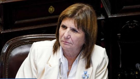Senadora Patricia Bullrich durante una sesión en el Senado