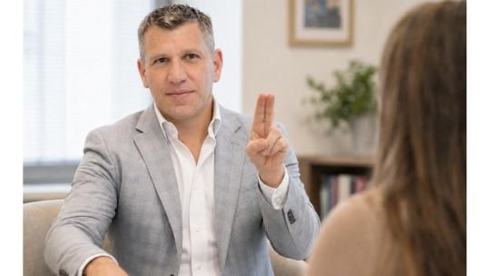 Sesión de terapia EMDR con estimulación bilateral