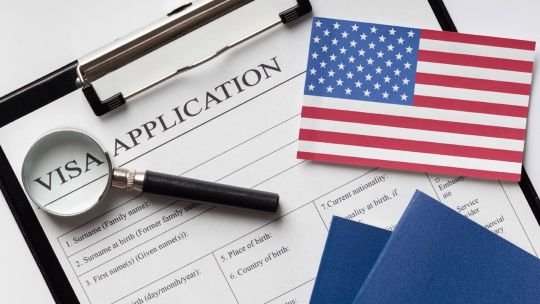 Sello de visa de inmigrante de Estados Unidos