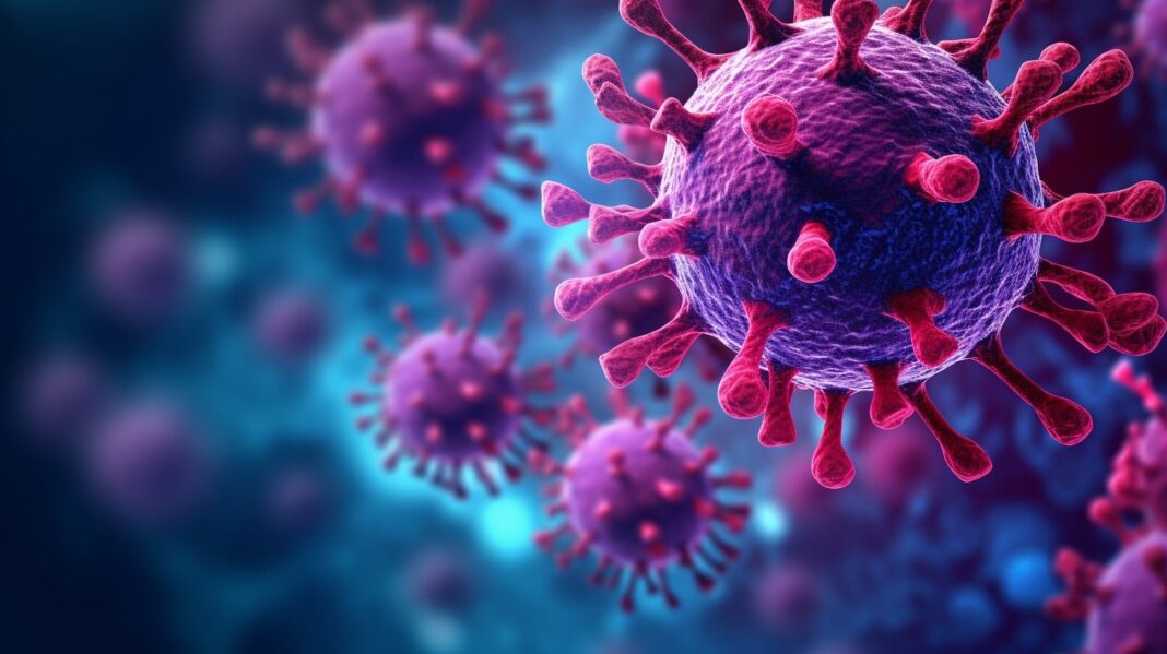 Ilustración de virus latentes reactivados en pacientes con COVID-19 grave