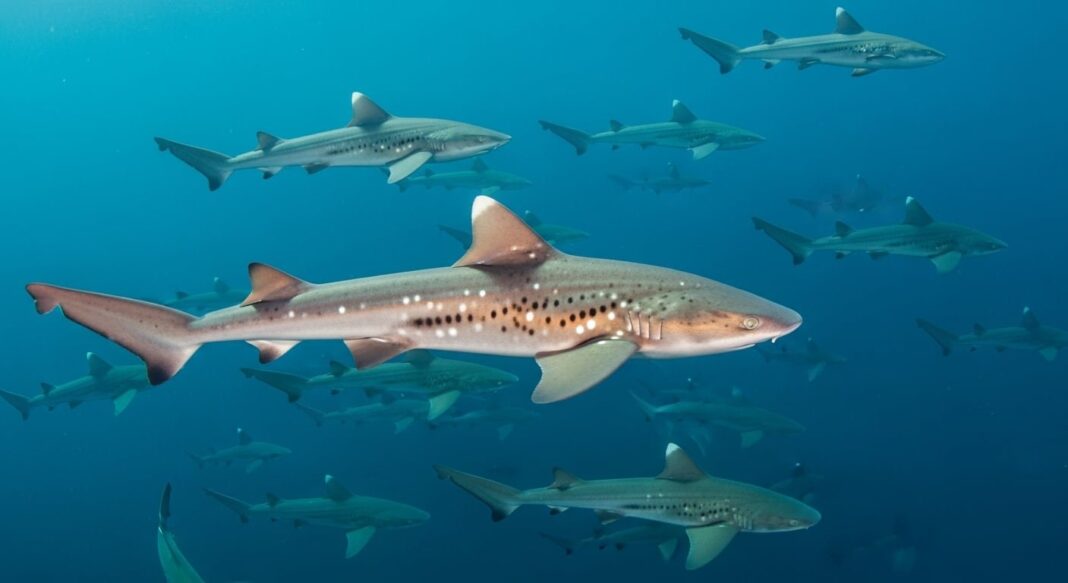 Tiburones spiny dogfish en la playa de Sea Isle City, Nueva Jersey