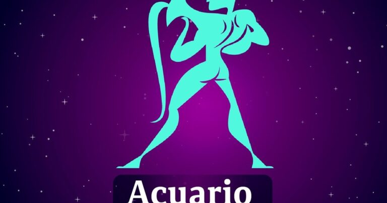 Representación del signo Acuario con elementos de agua y aire