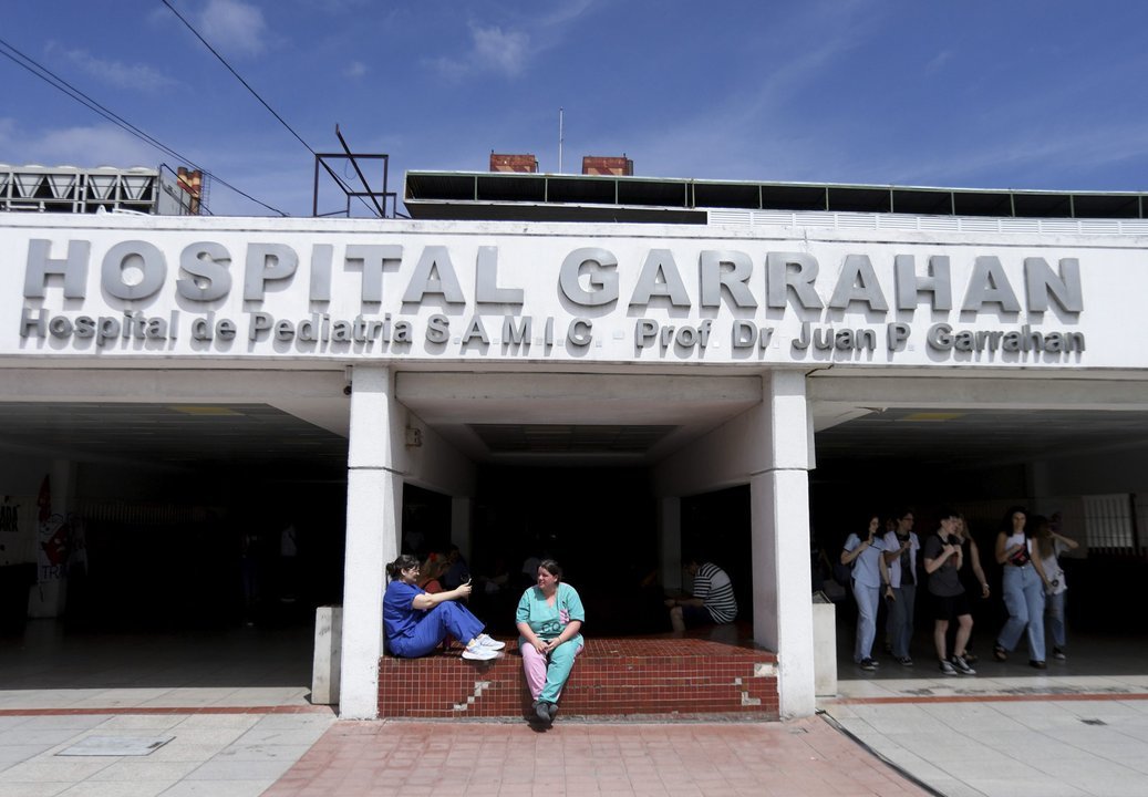 Fachada del Hospital Garrahan en Buenos Aires