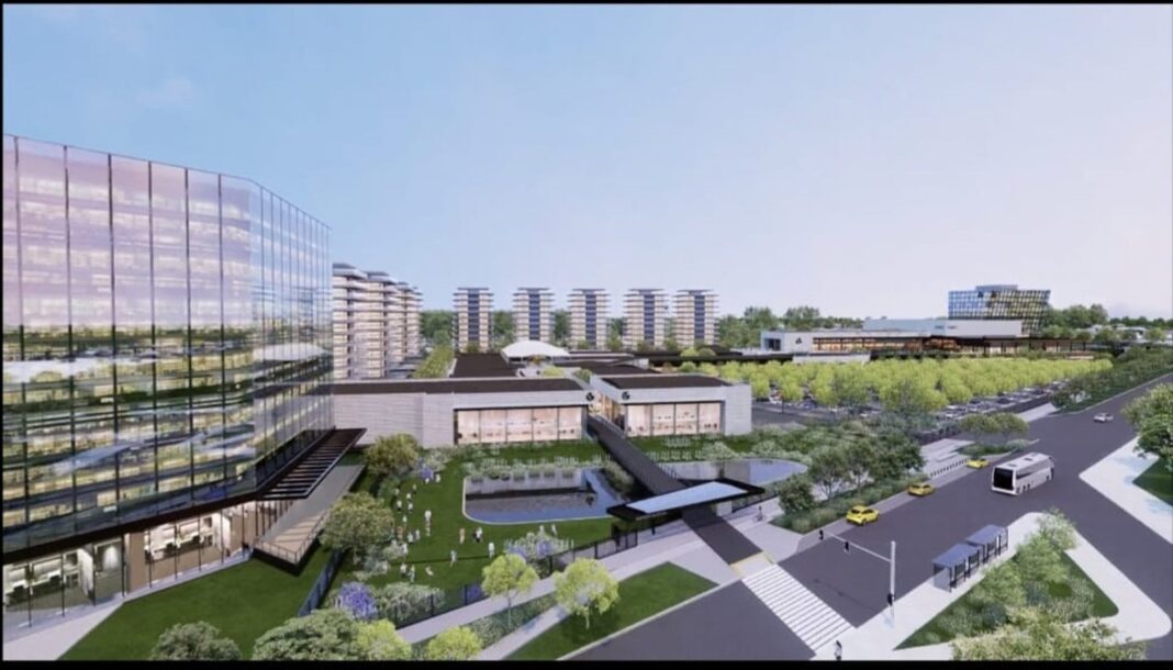 Obra del shopping Distrito Diagonal en La Plata