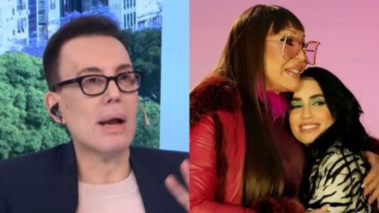 Marcelo Polino y Lali Espósito en el estudio de televisión