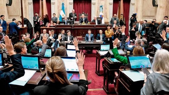 Congreso de la Nación Argentina durante la sesión