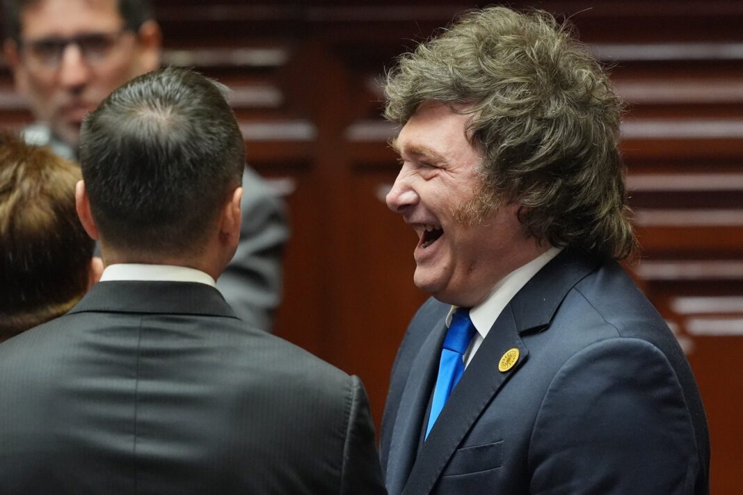 Presidente Javier Milei durante su participación en el Council of the Americas