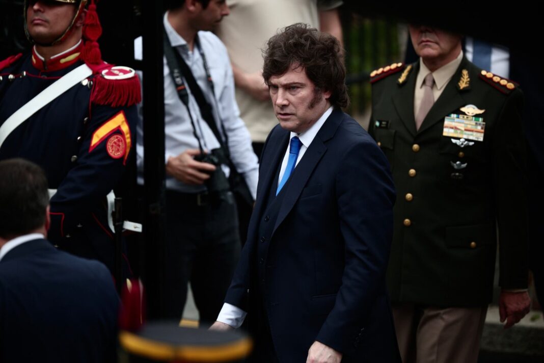 Presidente Javier Milei durante un acto oficial