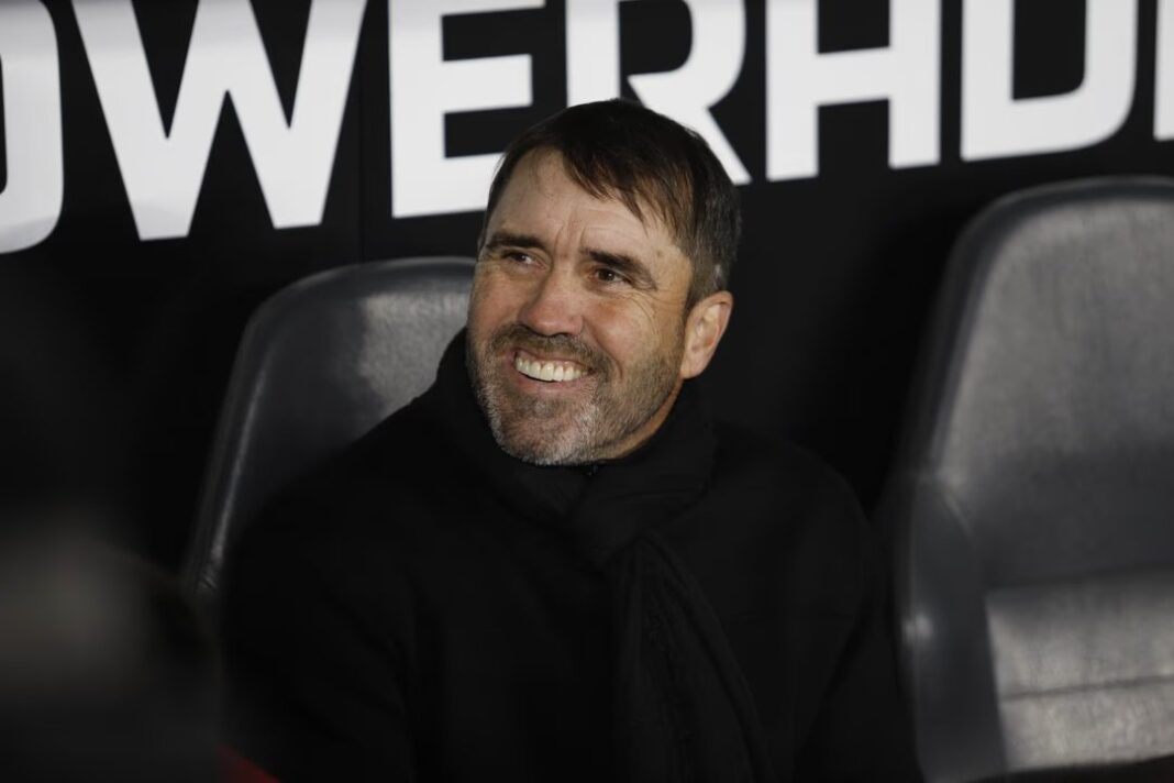 Eduardo Coudet, director técnico de River Plate, durante un entrenamiento