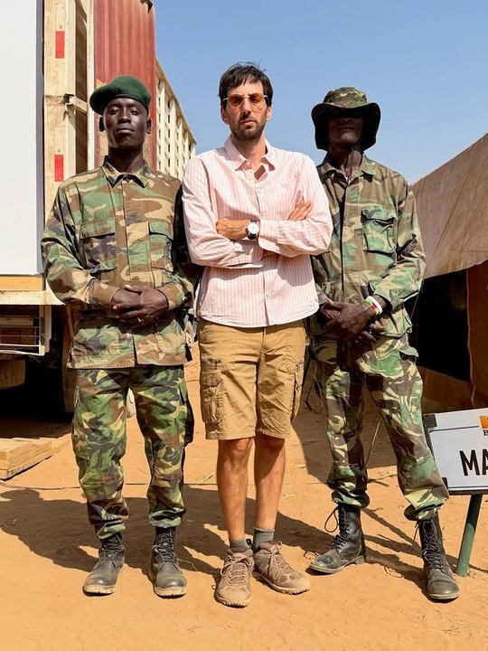 Santiago Korovsky en Kenia durante la filmación de su proyecto