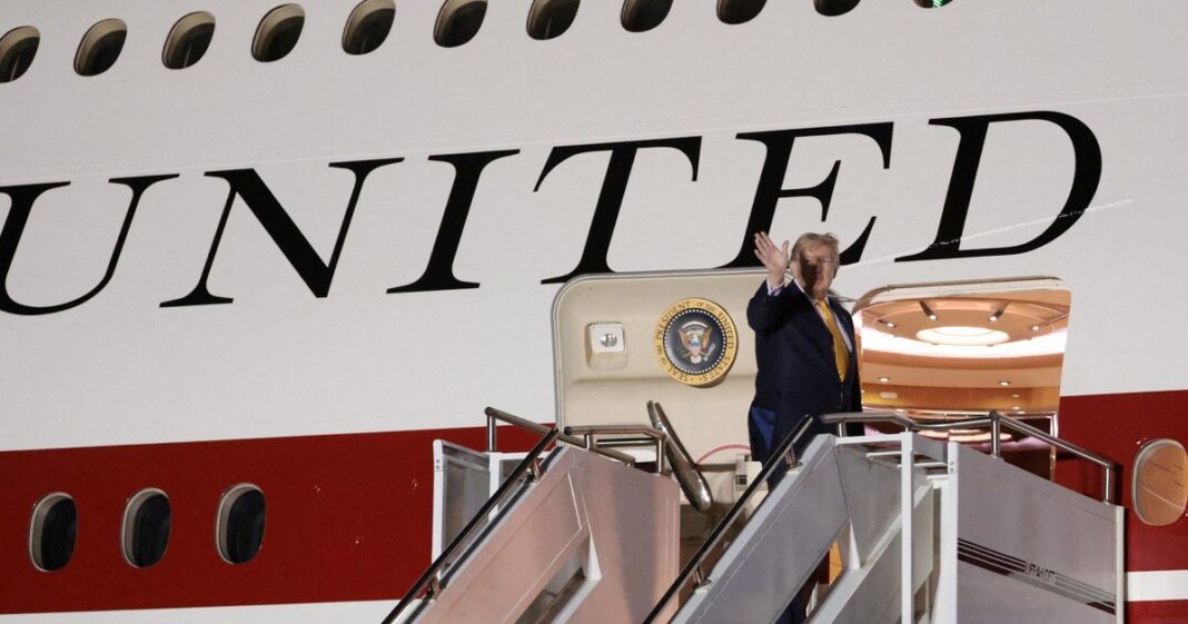 Imagen del presidente de Estados Unidos, Donald Trump, durante un evento oficial