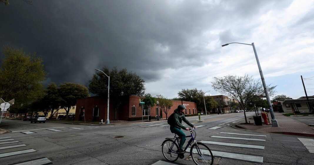Mapa de Texas con pronóstico de lluvias y tormentas invernales