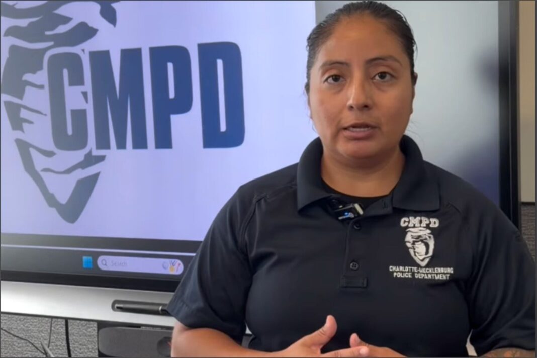 Verónica Cruz Santos, oficial del Departamento de Policía de Charlotte-Mecklenburg