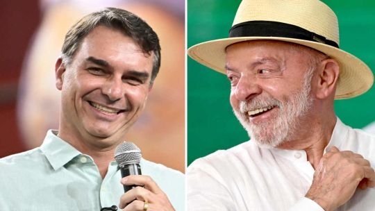 Candidatos Lula da Silva y Flávio Bolsonaro en el contexto de las elecciones de Brasil 2026