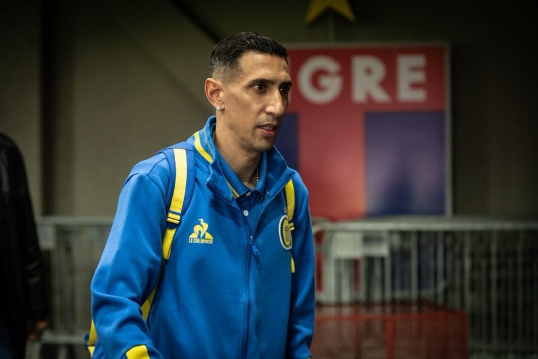 Ángel Di María ejecutando el penal que le dio el triunfo a Rosario Central ante Tigre