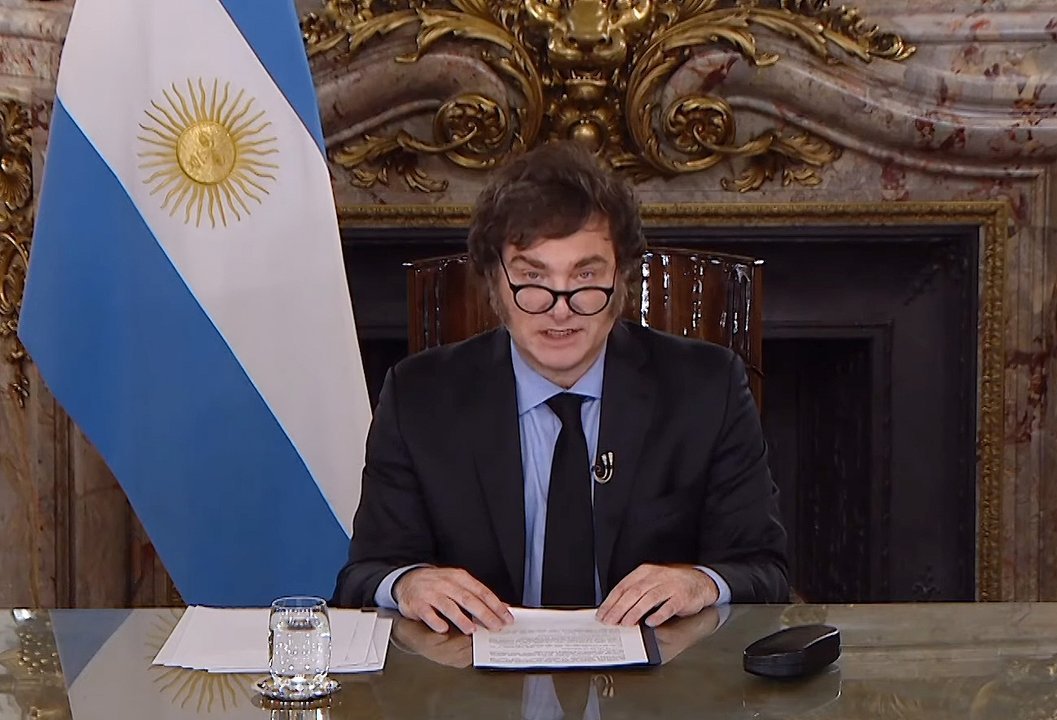 Javier Milei en cadena nacional
