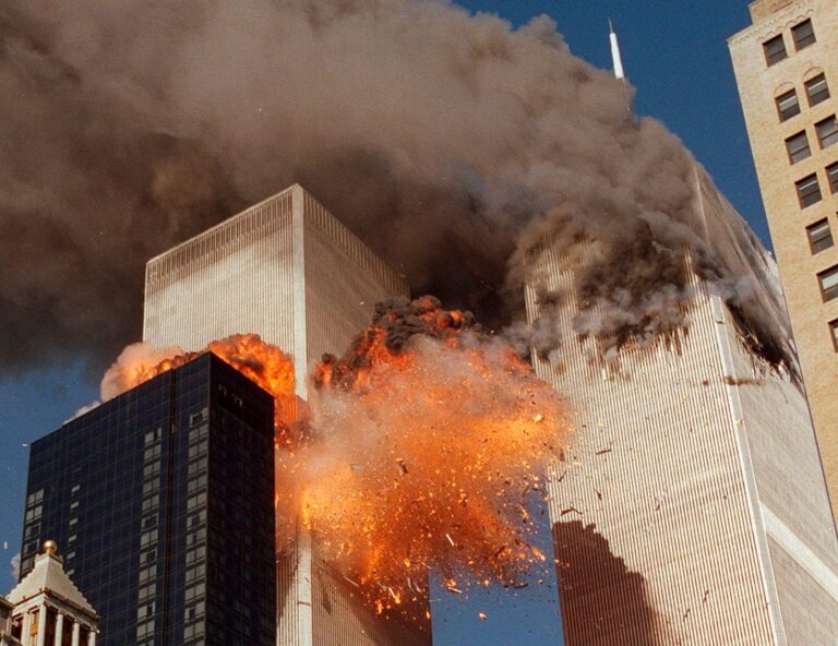 Vista de las Torres Gemelas antes de los atentados del 11 de septiembre de 2001