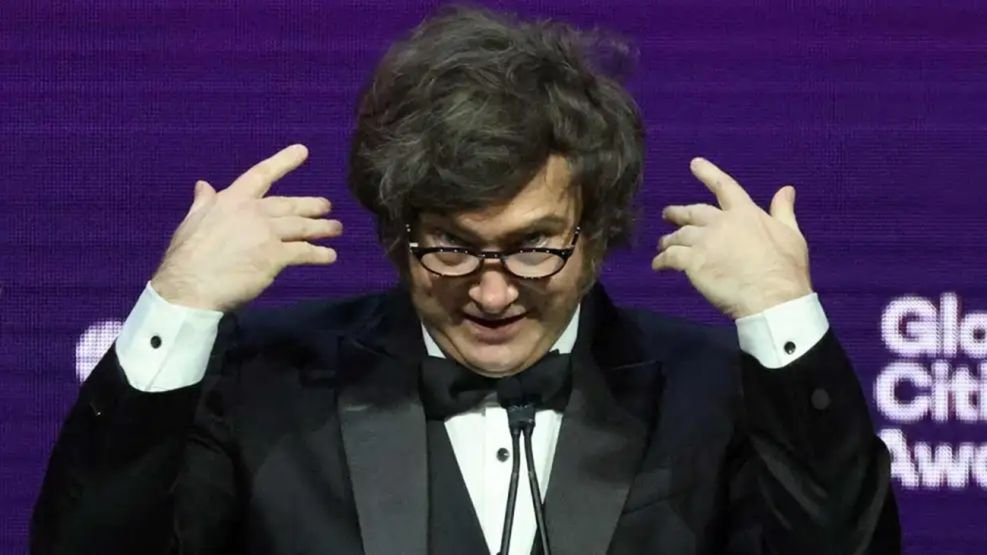Javier Milei durante un acto oficial