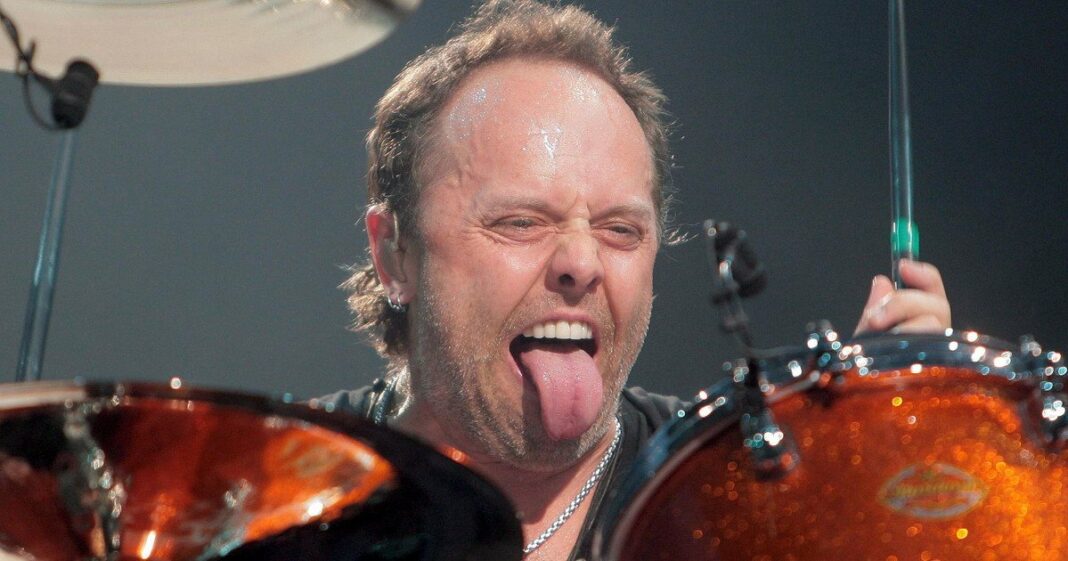 Lars Ulrich, baterista de Metallica, durante un concierto