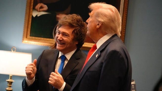 Javier Milei y Donald Trump en un encuentro oficial