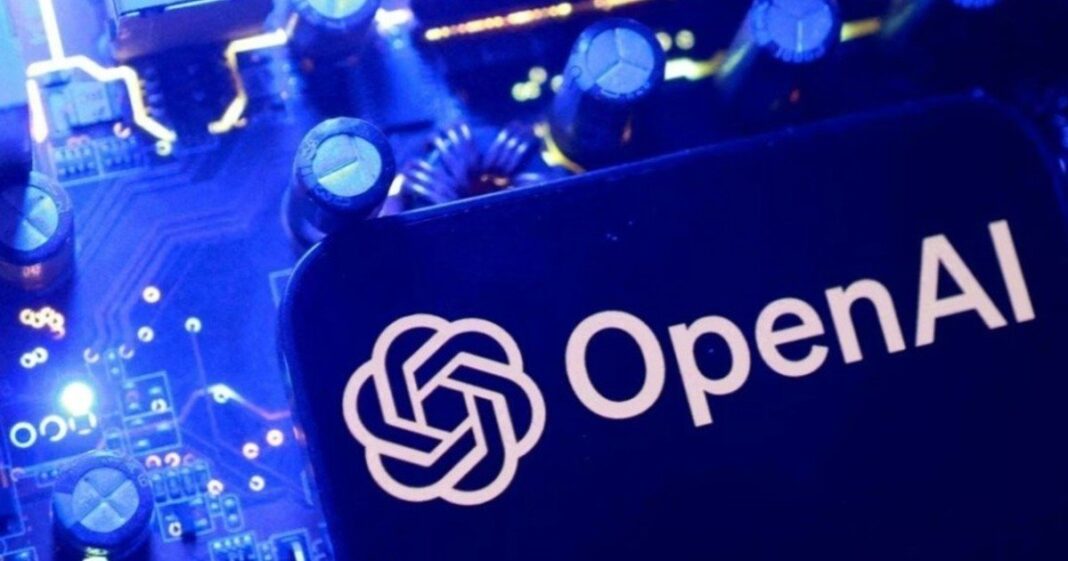 Logo de OpenAI y agentes de inteligencia artificial