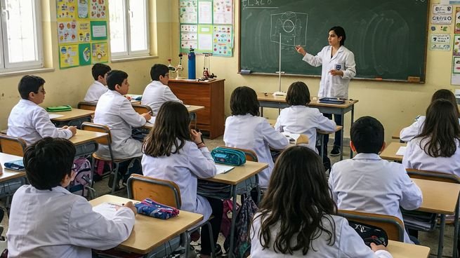 Estudiantes argentinos de 15 años durante una evaluación educativa