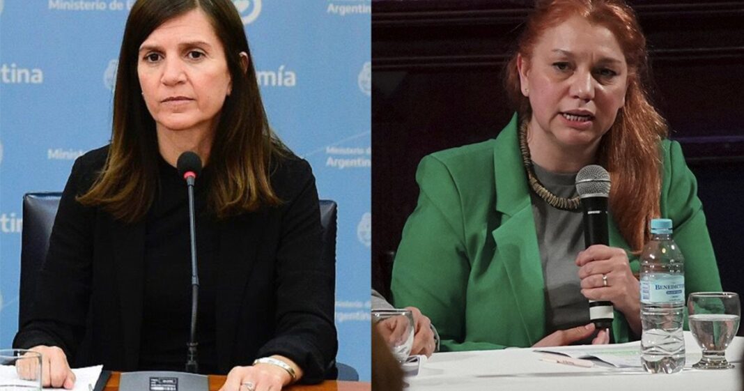 Fernanda Raverta y Karina Banfi en el Congreso