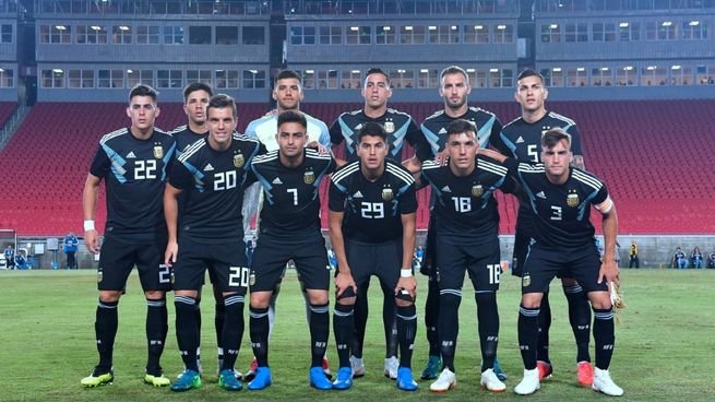 Lionel Scaloni durante un entrenamiento de la Selección argentina