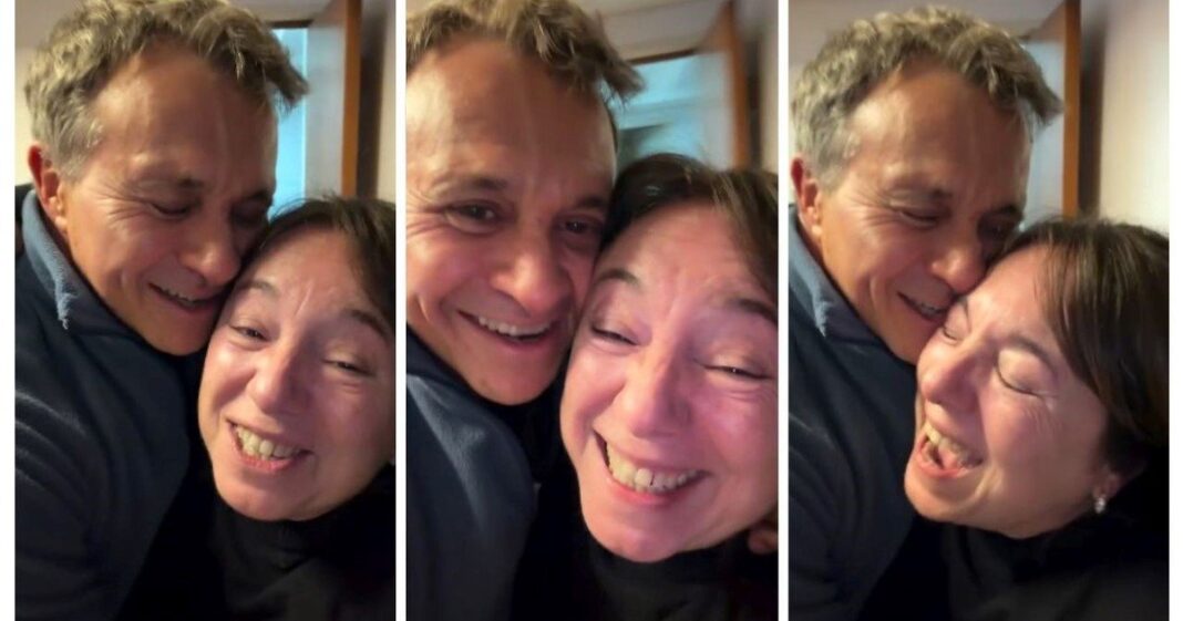Sergio Lapegüe y Silvia Todaro abrazados en una publicación de Instagram