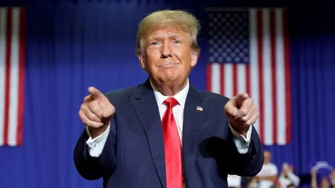 Donald Trump durante un evento de campaña