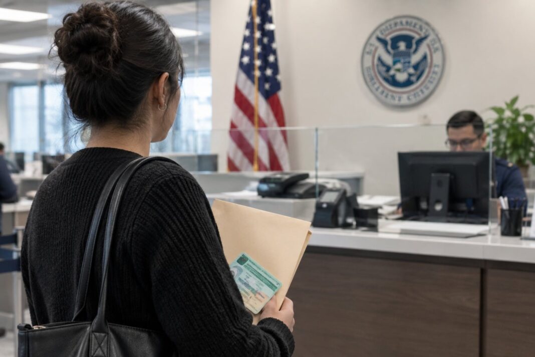 Sello oficial del Servicio de Ciudadanía e Inmigración de Estados Unidos (USCIS)